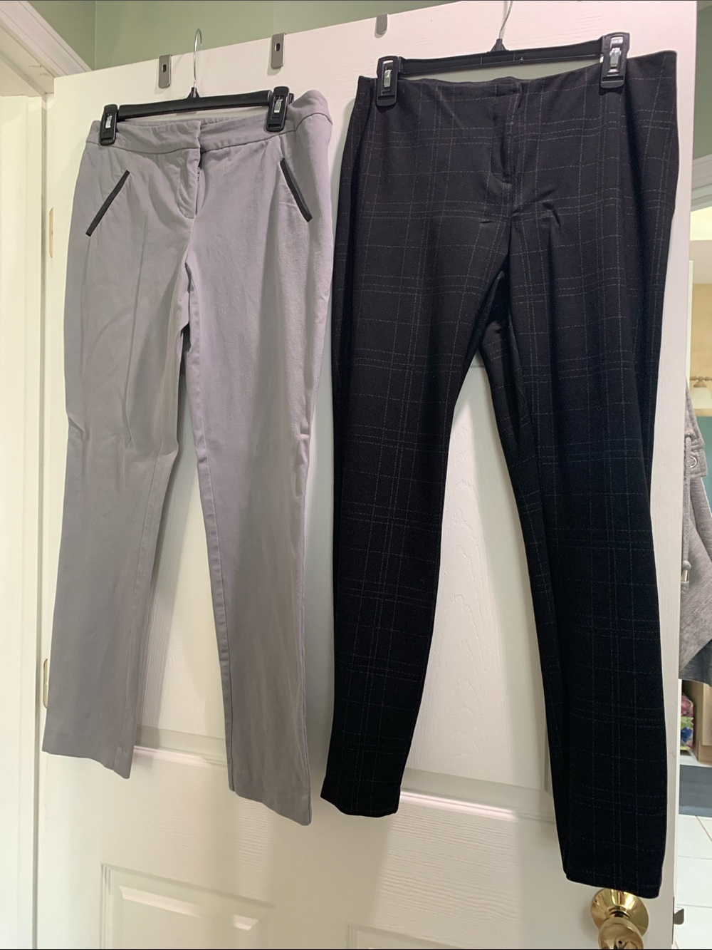 Alfani Black Windowpane Trousers & Gray Slim Dress Pants - Two-Pack